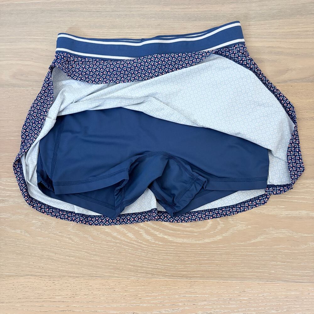 Peter Millar Women's Francoise Court Tennis Skort Skirt Retro Floral Navy Medium - Picture 5 of 8